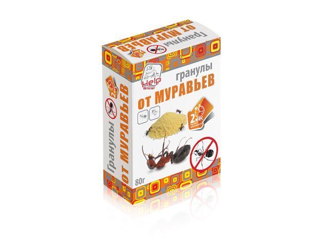 Отрава от муравьев (гранулы), 80 г (в коробке)  HELP 80277