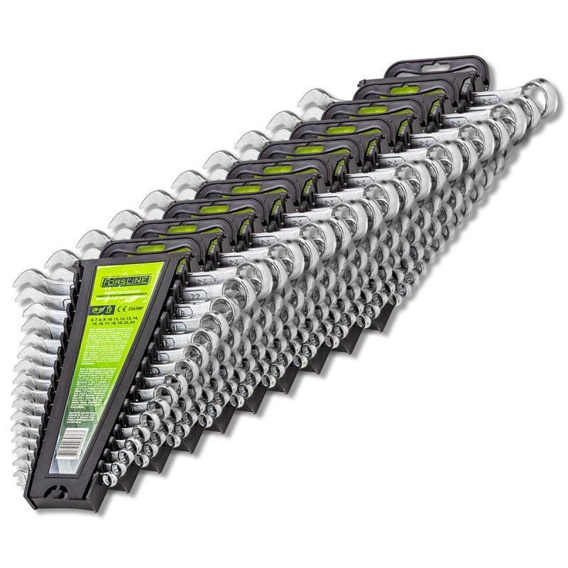 ( 10 K-T ) Набор ключей комбинированных 16пр.(6-19,22,24мм)в пластиковом держателе ForsLine FL-5161MP ( 10 K-T )