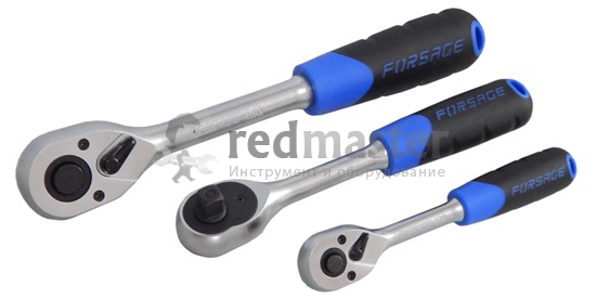 Трещотка 3/8 L-260мм с резиновой ручкой (45зуб)  Forsage F-80232