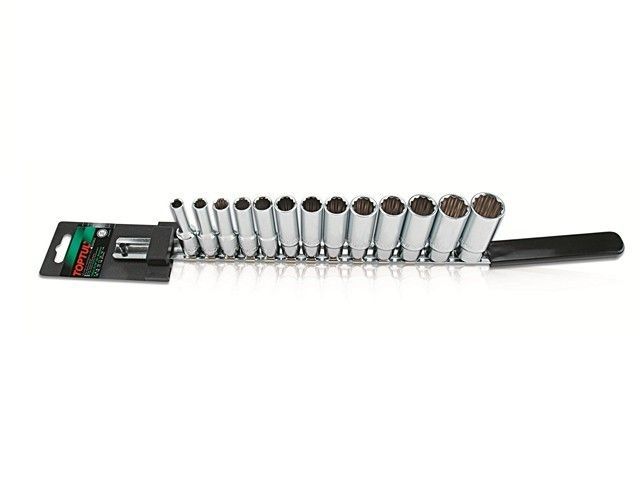 Набор головок 3/8", 7-21мм, 12гр 13шт. глубок.  Toptul GAAQ1313
