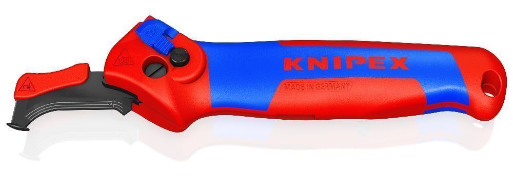 Нож для зачистки c опорной пяткой и функцией храповика   ...KNIPEX 1650145SB