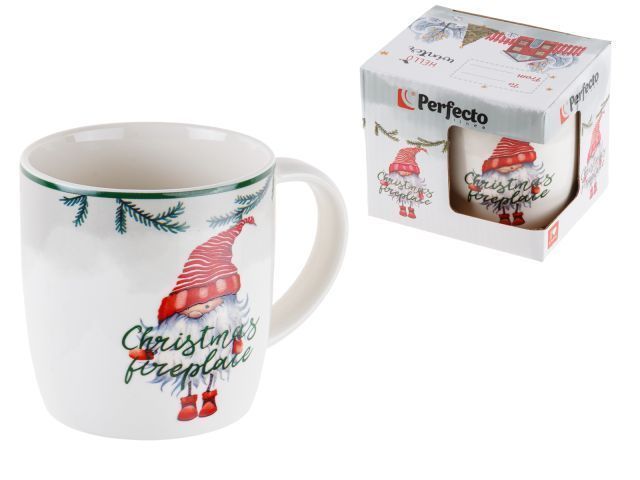 Кружка керамическая, в кор., 360 мл., WINTER TIME-1 PERFECTO LINEA 30-062621