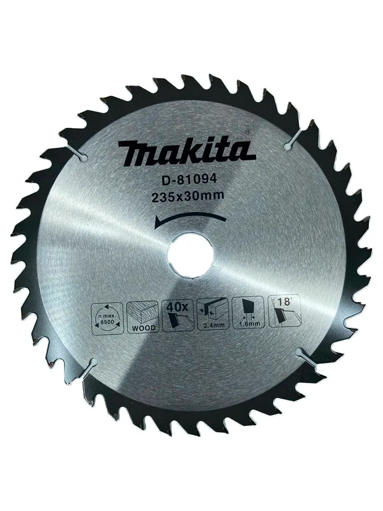 Диск пильный 235х30 мм 40 зуб. по дереву (235x30/25x2.4/1.6) MAKITA D-81094