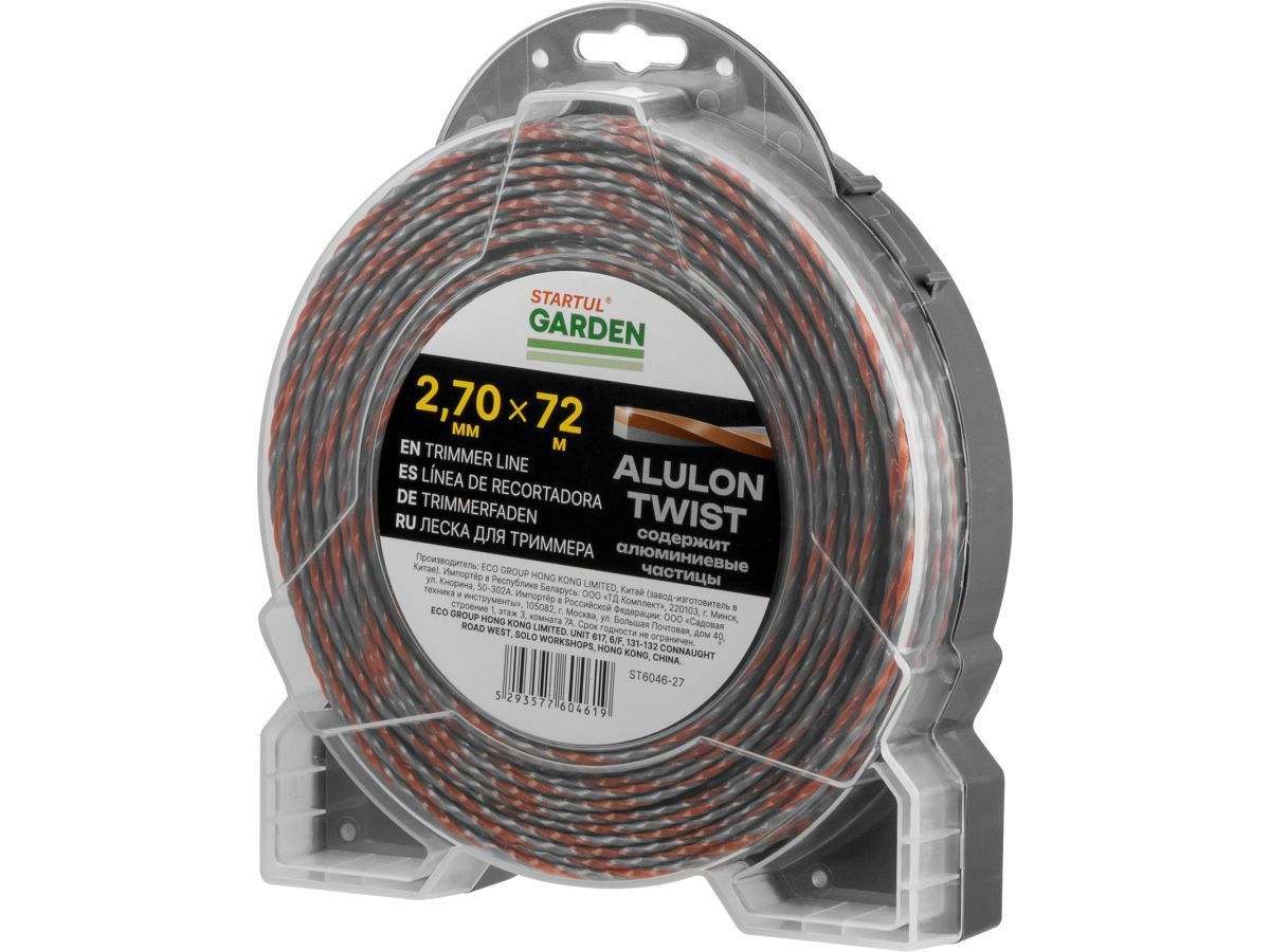 Леска ф 2.7 мм х 72 м витой квадрат сеч. ALULON TWIST GARDEN STARTUL ST6046-27