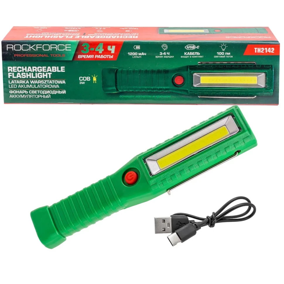 Фонарь светодиодный аккумуляторный RockFORCE Rock FORCE RF-TH2142