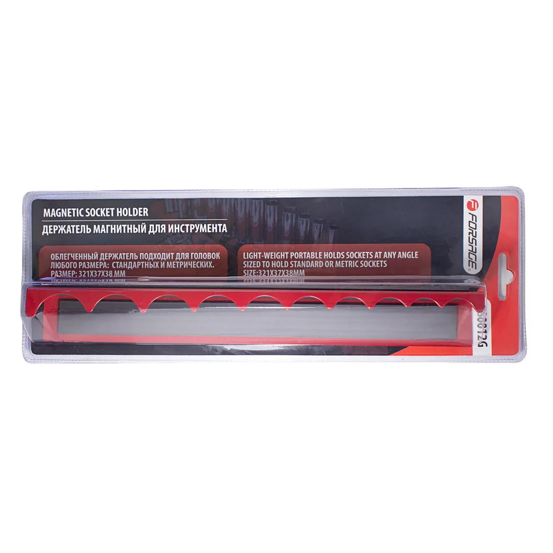 Держатель магнитный для 10 головок 1/2"(321х37mm), в блистере  ...Forsage F-880012G