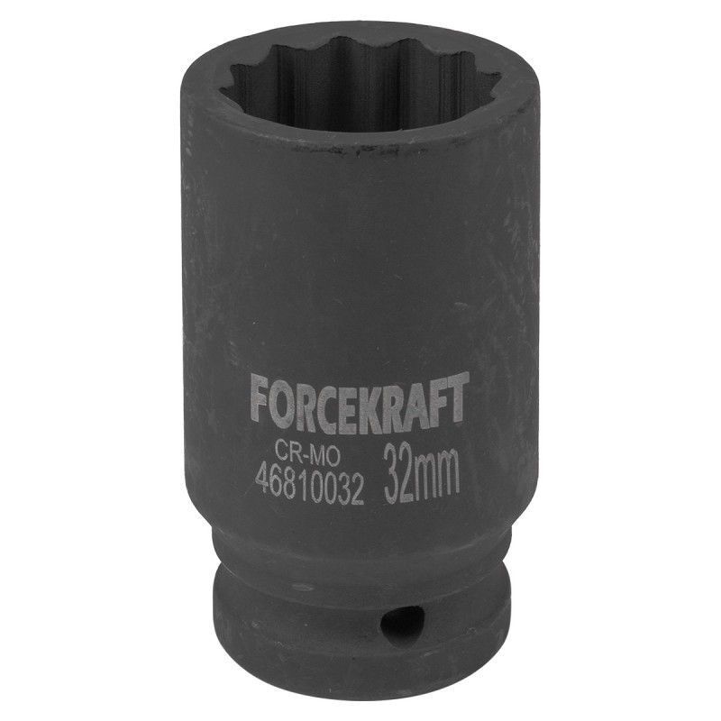 Головка ударная глубокая 3/4", 32мм (12гр.)  FORCEKRAFT FK-46810032