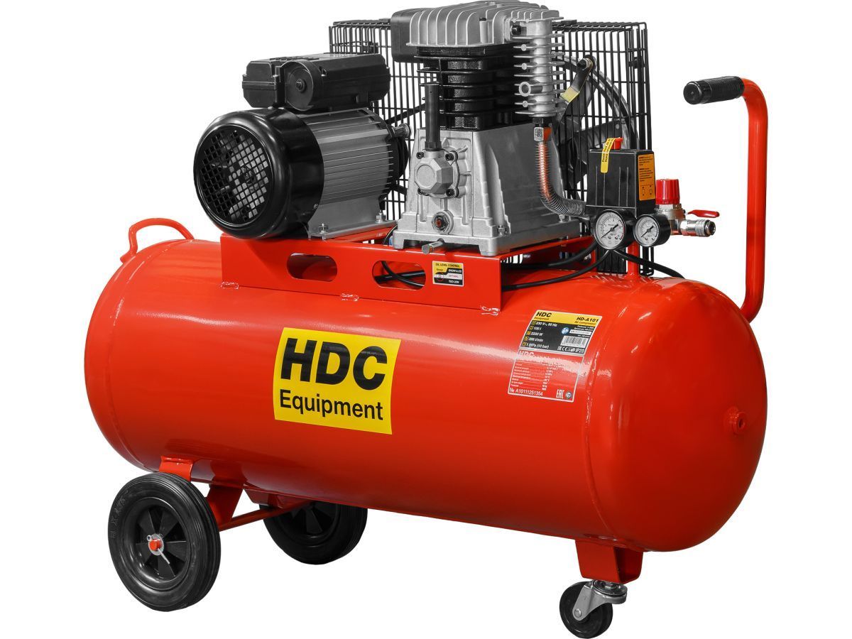 Компрессор ременной 100л, 396л/мин, 2.20кВт/220В, HDC HD-A101