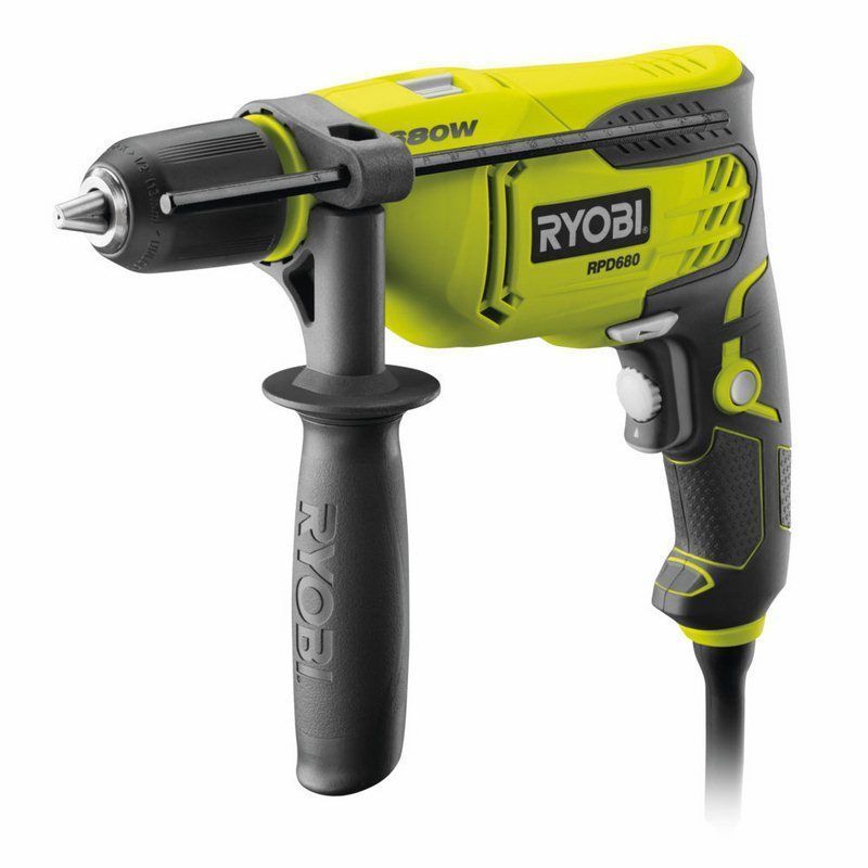Дрель ударная, 680Вт, 0-3000об/мин, 0-51000уд/мин, 13мм, 27Нм, RYOBI RPD680K...Ryobi 5133002016