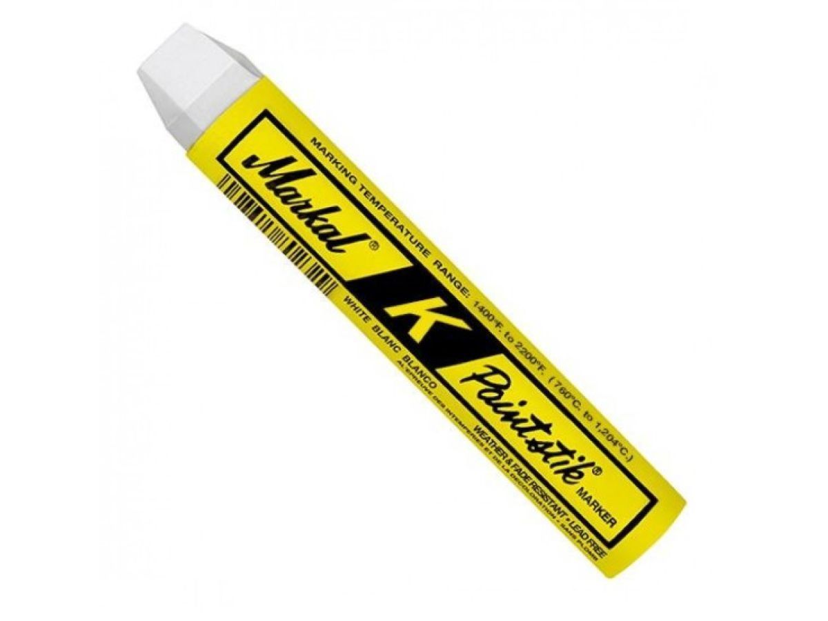 Маркер промышленный K Paintstik Heat Stik  БЕЛЫЙ (Рабочие температуры: 982°C-1204°C (1800°F-2200°F)) MARKAL 81820