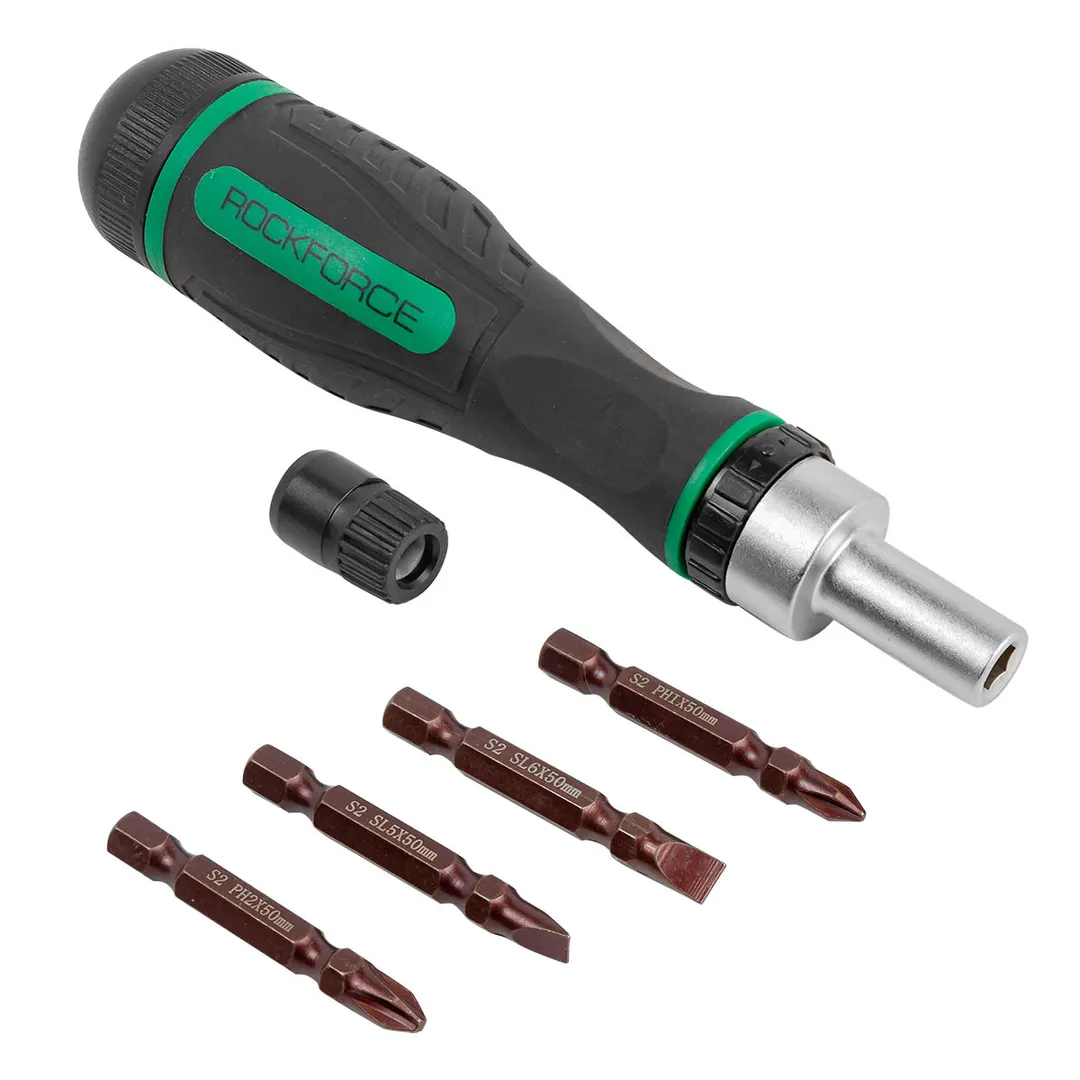 Отвертка реверсивная с набором бит  Rock FORCE RF-32805MR