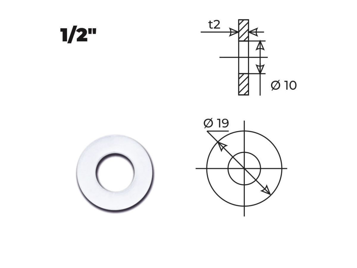 Прокладка прозрачная уплотнительная 1/2" (6 шт.), AV Engineering AVECA-0014