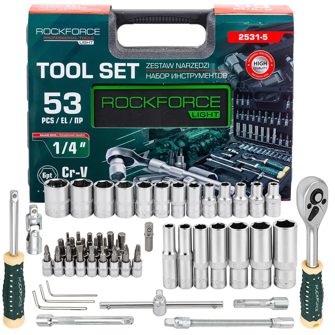 Набор инструментов 53пр. 1/4''6гр RockFORCE LIGHT Rock FORCE RF LIGHT-2531-5