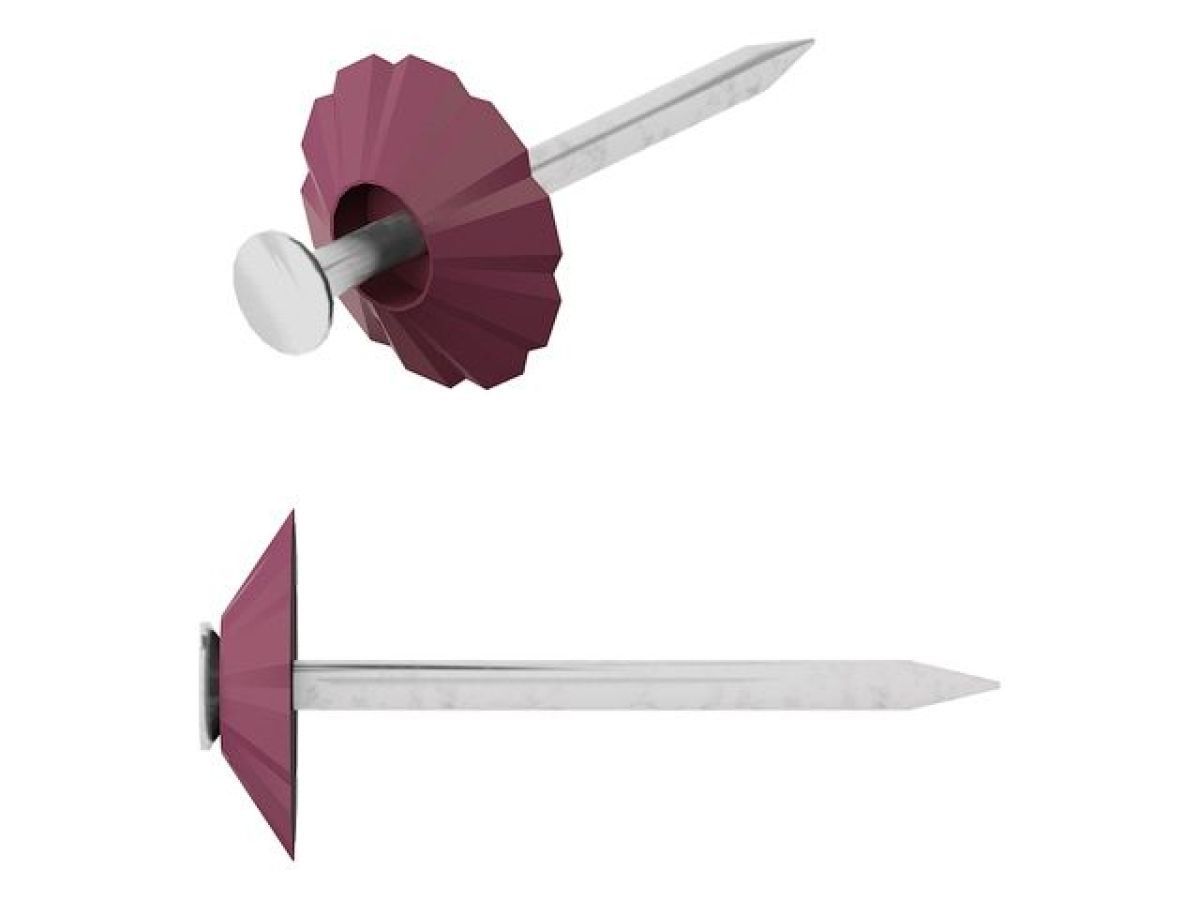 Гвозди декоративные 1.8х32 mm бордовая шляпка (100 шт) STARFIX SMZ1-48157-100