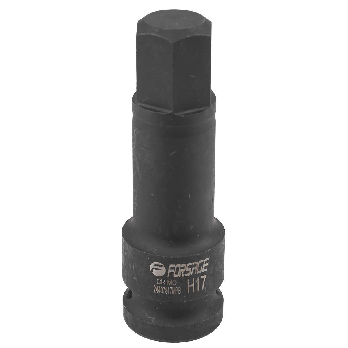 Головка-бита 6-гранная ударная 17мм,1/2" Forsage F-24407817MPB