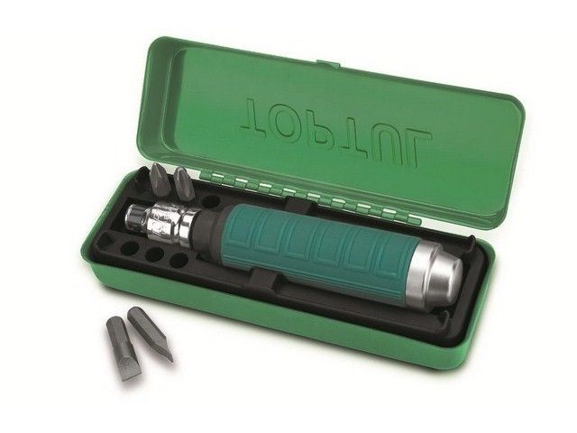 Отвертка ударно-поворотная, биты в футляре PH, SL  Toptul GAAD0602