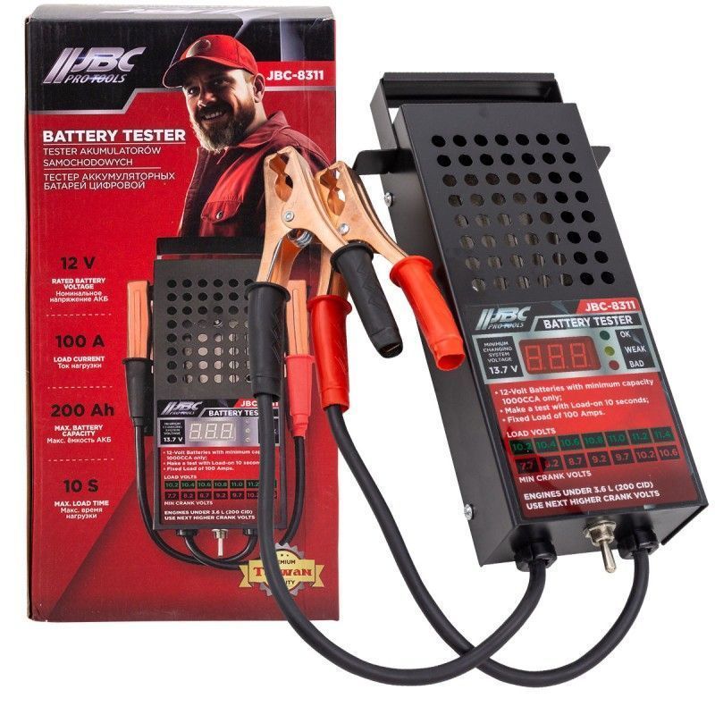 Тестер аккумуляторных батарей цифровой 12V, 100A, 200Ah  JBC JBC-8311