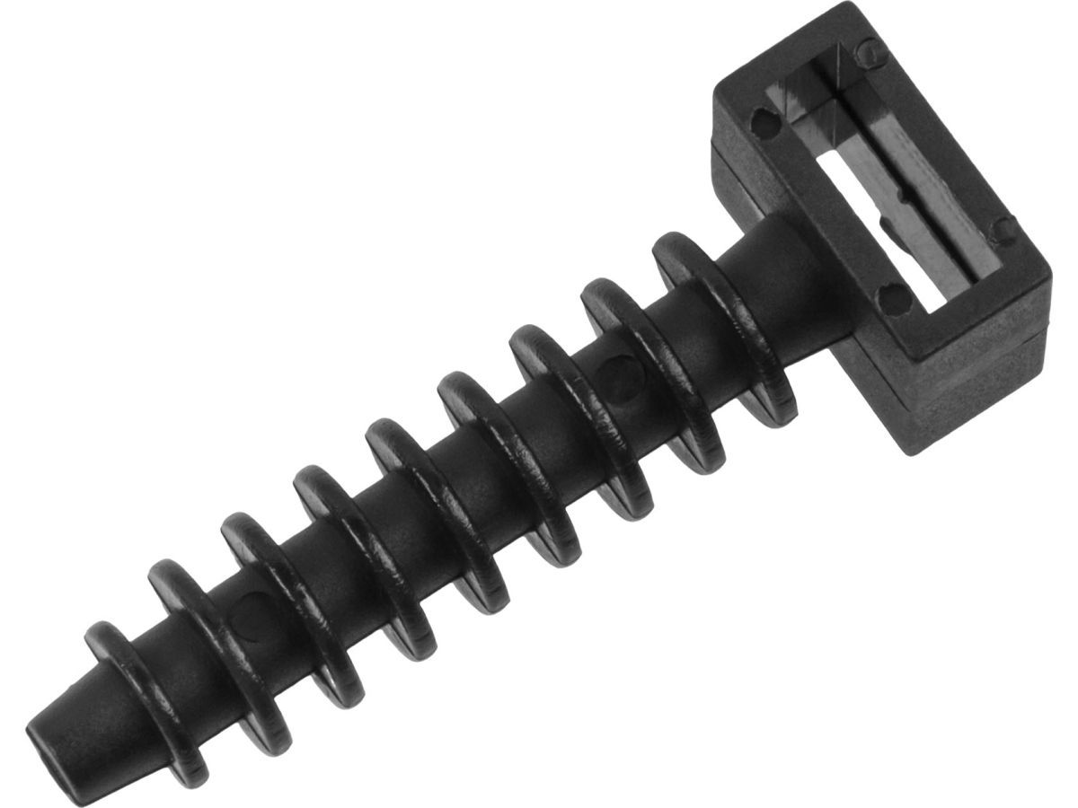 Дюбель для хомута-стяжки 8.0х45 mm черный (20 шт в в пластиковом контейнере) STARFIX SMP1-43517-20