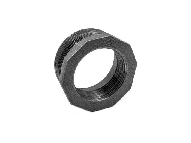Футорка 1 1/2" х 1 1/4" нар.-вн. чугун черн., AV Engineering AVEC481112114