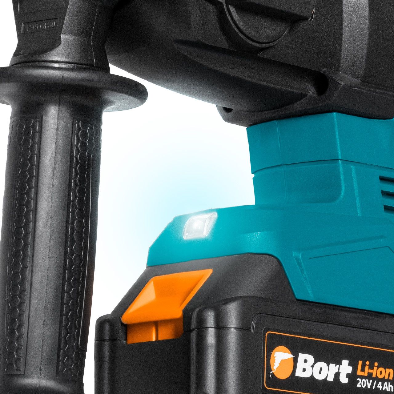 Перфоратор аккумуляторный , 20В, 2АКБ 4,0 А/ч,  5300 ударов/мин,  2.8 Дж, Bort BHD-20Li-BL