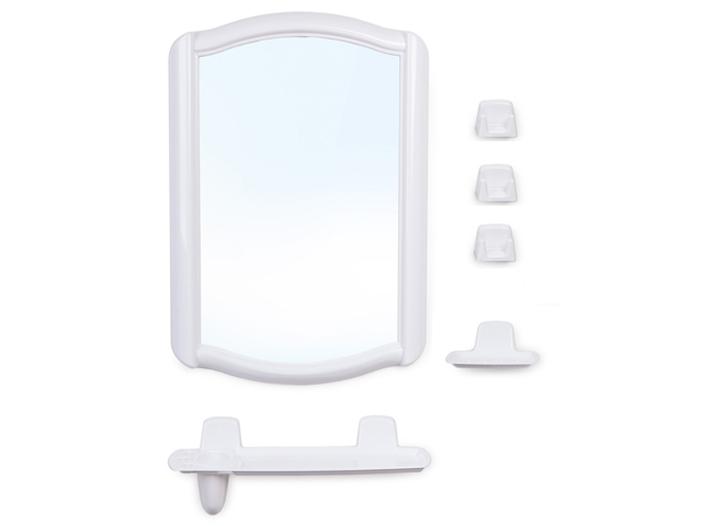 Набор для ванной 46, белый мрамор (зеркало 352х520 мм.)  BEROSSI НВ04604000