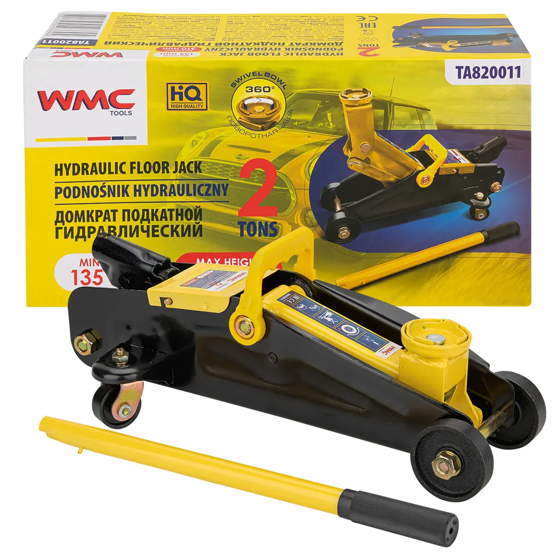 Домкрат подкатной гидравлический 2т (h min 135мм, h max 310мм)  WMC TOOLS WMC-TA820011