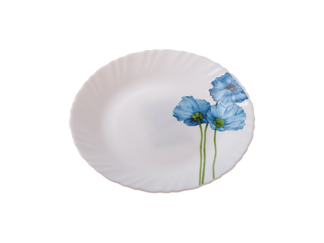 Тарелка десертная стеклокерамическая, 190 mm, круглая, серия Синий мак  ...DIVA LA OPALA 13-119021
