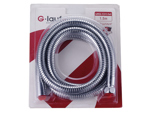 Душевой шланг в блистерной упаковке 1/2"х1/2" 150см G.LAUF URG-1313ii150