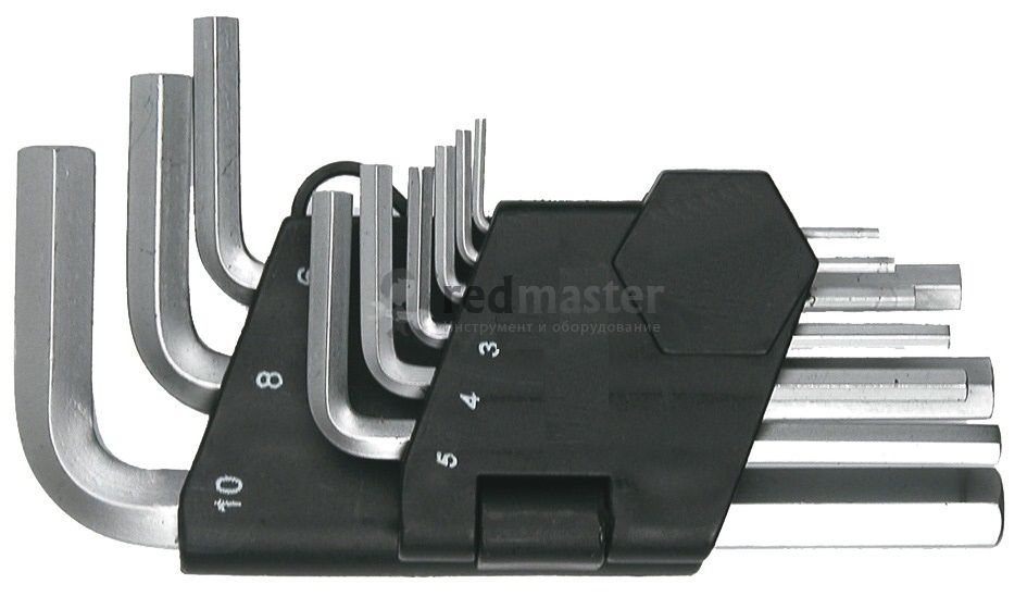 Набор ключей шестигранных с рукояткой 2-10мм  8пр.  BaumAuto 497-6602