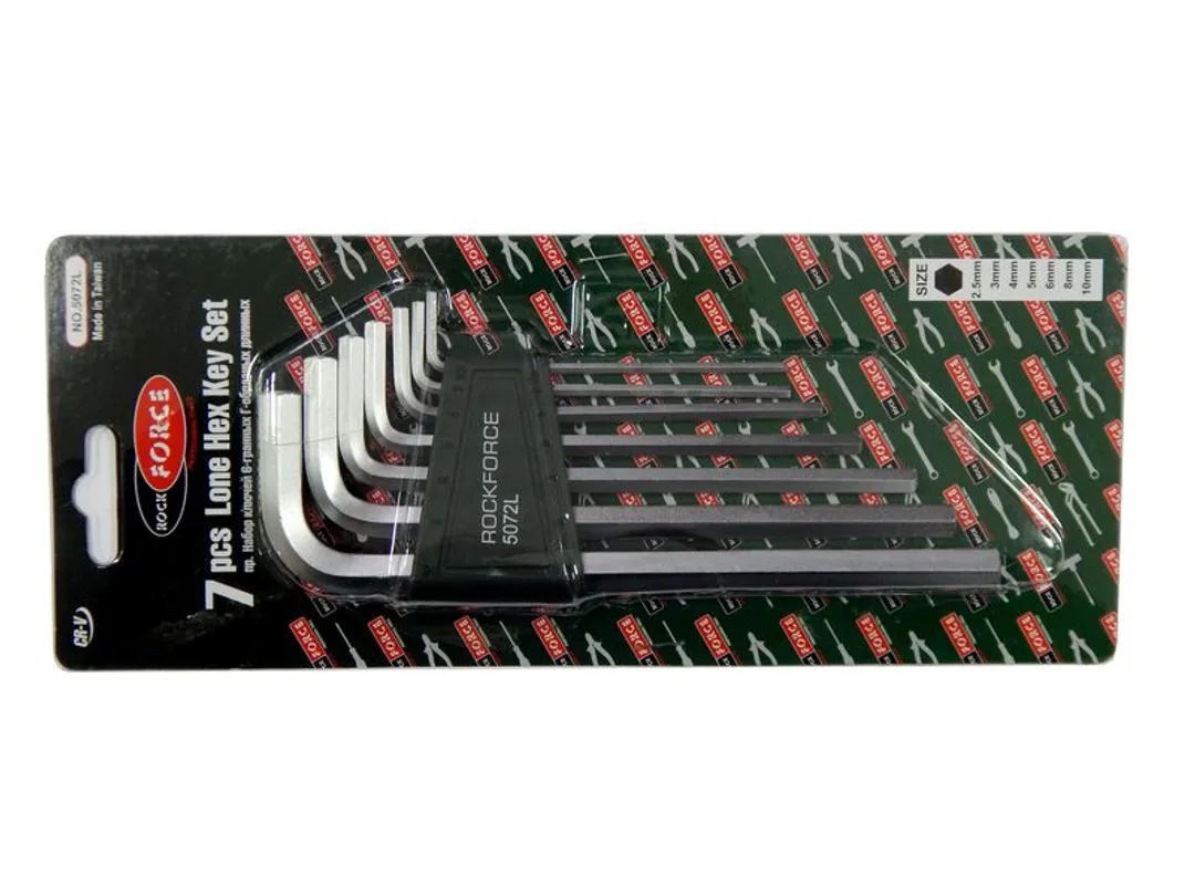 Набор ключей  шестигранных 2.5-10мм, 7пр. длинных  Rock FORCE RF-5072L