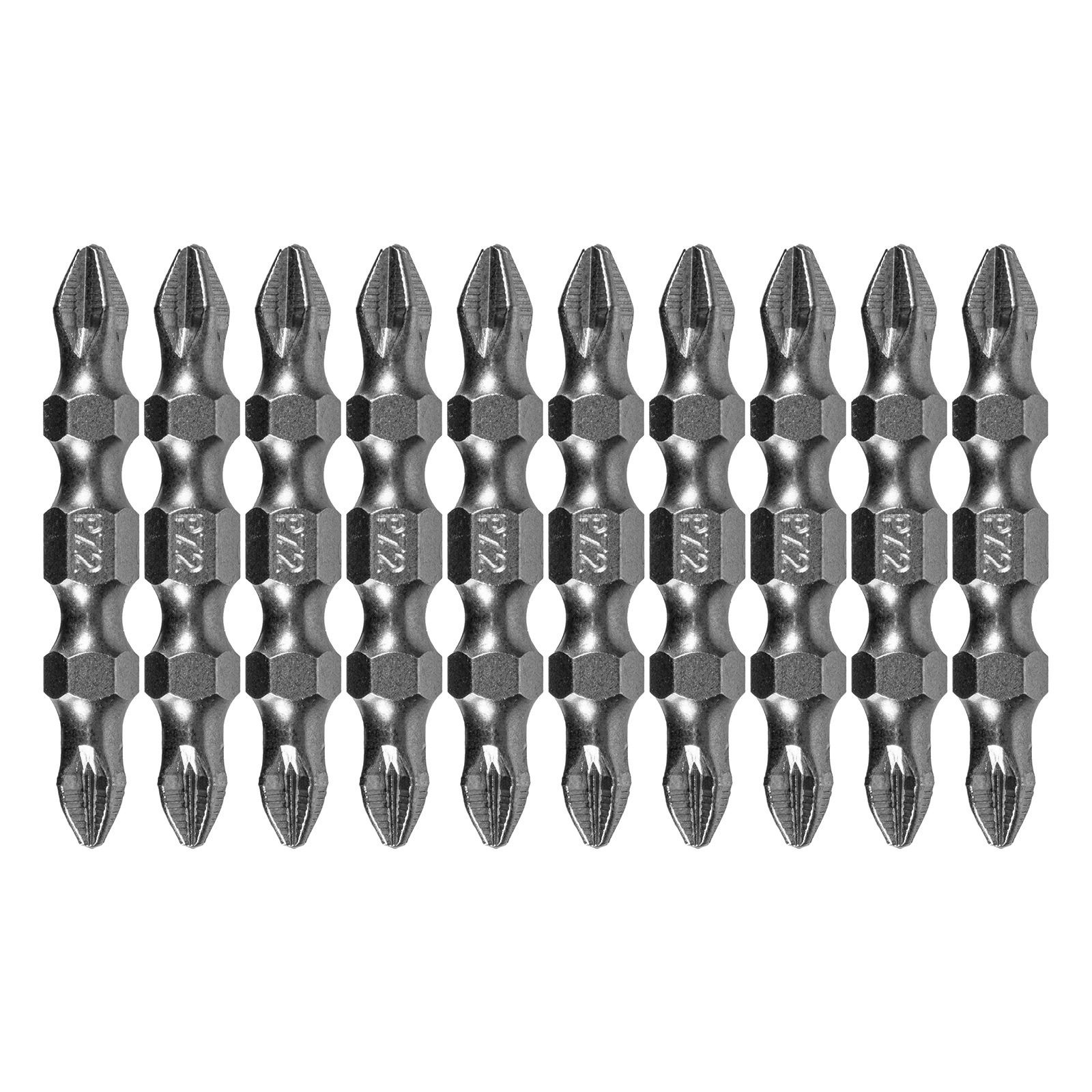 Набор бит двухстор., PH2-PZ2х45 mm, сталь S2, 10шт. DENZEL 11675