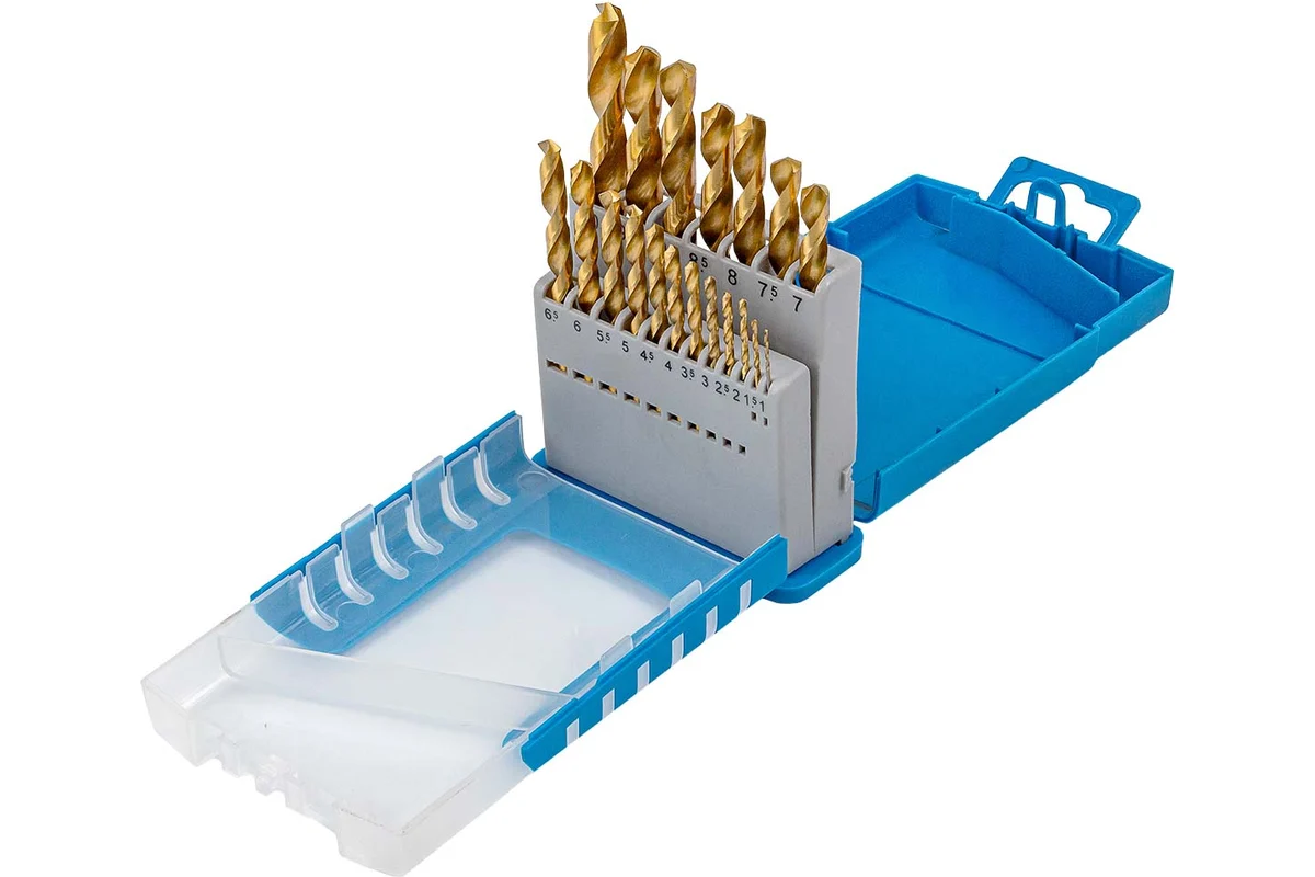 Набор сверл по металлу HSS TIN 19пр. (1-10 мм., шаг 0.5 мм.)  Forsage F-924U19