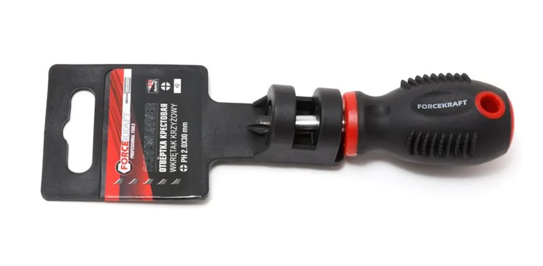 Отвертка крестовая магнитная "Profi" S2 PH1.0х30мм  FORCEKRAFT FK-70310030
