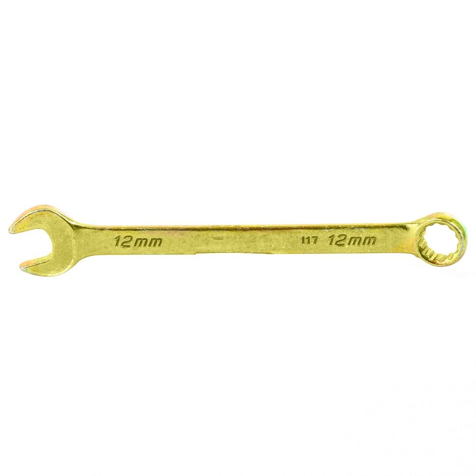 Ключ комбинированный, 12 mm, желтый цинк  Сибртех 14978