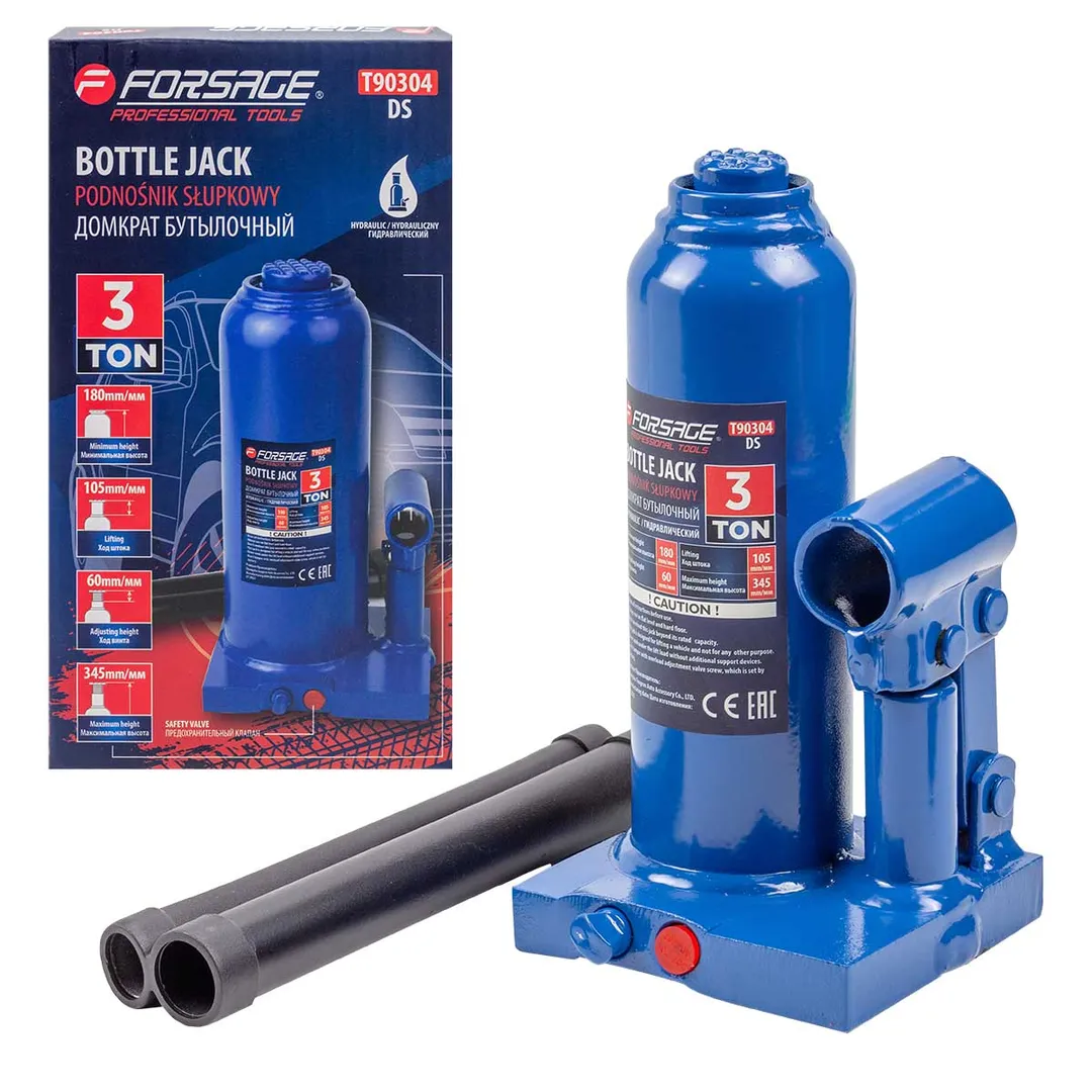 Домкрат бутылочный 3т (h min 170мм, h max 330мм)  Forsage F-T90304(DS)