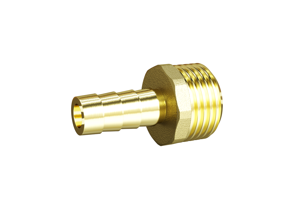 Штуцер для шланга нар. 12х1/2”, LD  LD.65.395.1.15x12L