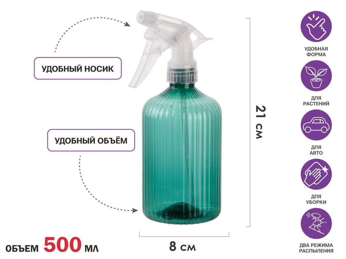 Опрыскиватель ручной 0,5л с пульверизатором PERFECTO LINEA 42-500822