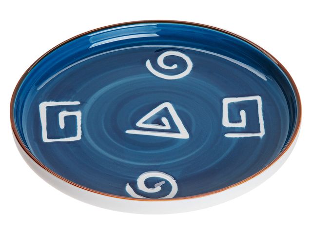 Тарелка-блюдо керамическая, 20х20х2.5 см, серия BLUE MARINE  PERFECTO LINEA 17-122001