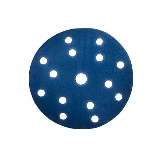Шлифлист d150 мм 15 отверстий P220 (цирконий на пленке) Гамматест GTA210F220