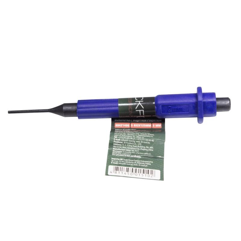 Выколотка c защитной рукояткой 2мм (L-125мм) Rock FORCE RF-6042140Q