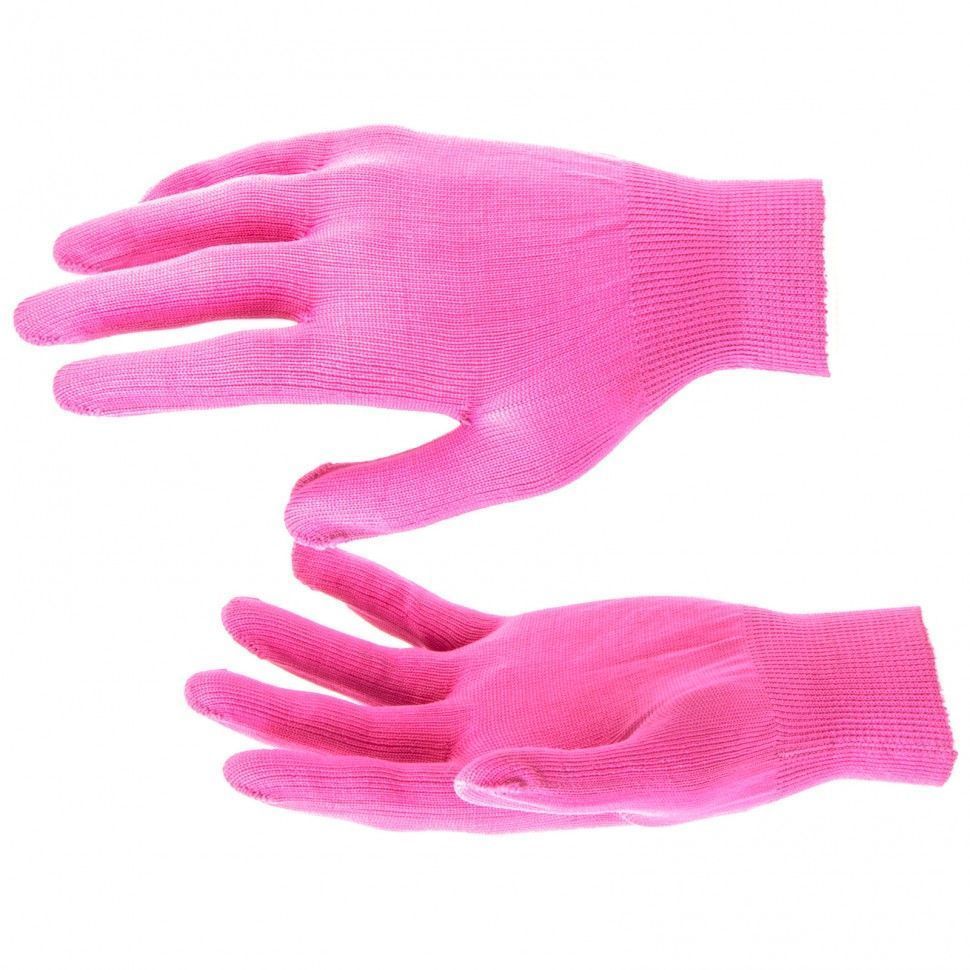 Перчатки из синтетической нити, 13 класс, цвет "розовая фуксия", L ... 67821