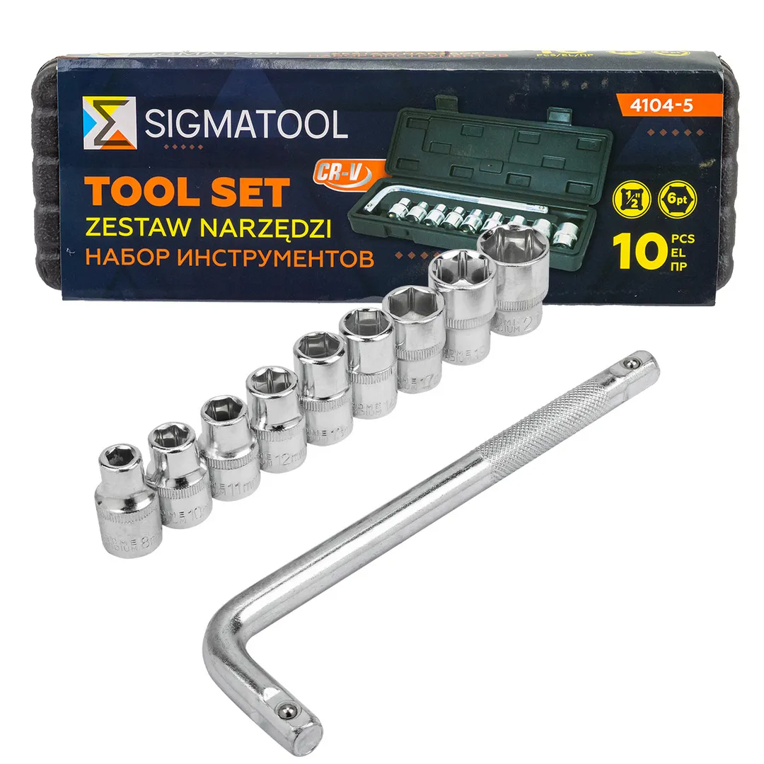 Набор инструментов 10пр. 1/2" (6гр.) SIGMATOOL Sigmatool-4104-5