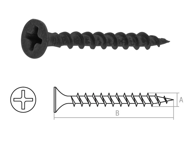 Саморез 3.5х41 mm для монтажа ГКЛ к дереву, фосфат (50 шт) STARFIX SMZ2-29308-50