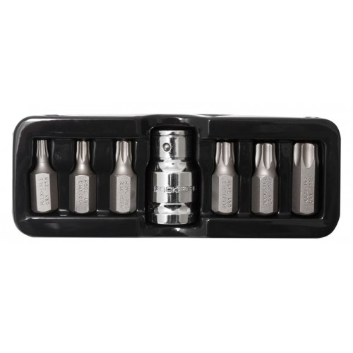 Набор бит TORX с отверстием, 7пр. 1/2", 10мм, Rock FORCE RF-4074TH