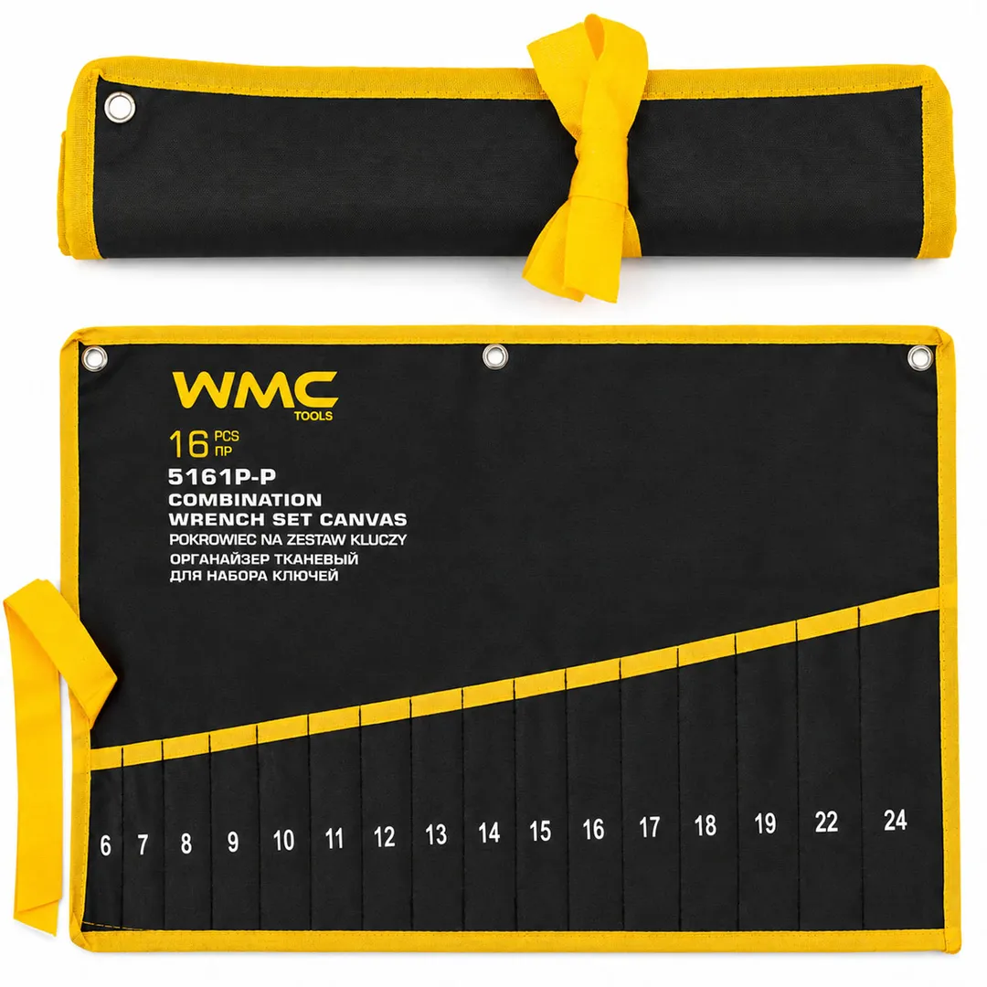 Органайзер тканевый для набора ключей 16пр (615х350мм) WMC TOOLS WMC-5161P-P
