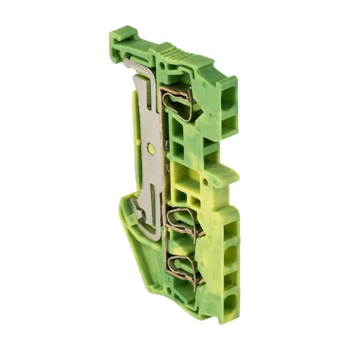 Колодка клеммная пружинная JXB-ST-2.5 3 вывода земля EKF plc-jxb-st-2.5-3-pen