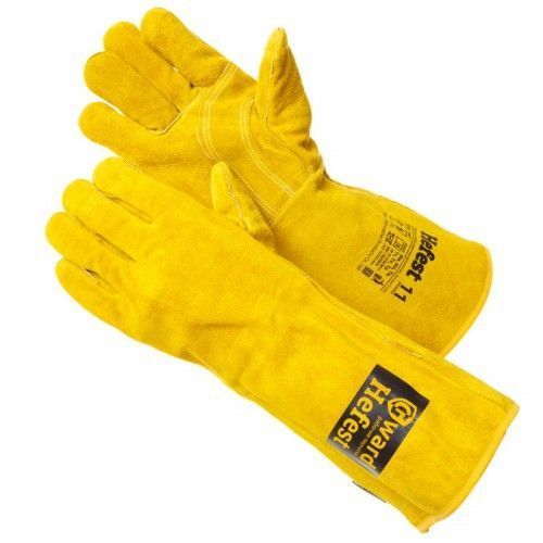 Краги из спилка желтого цвета с усилением, длина 40 см (р.11 (XXL))  Hefest  GWARD XY400