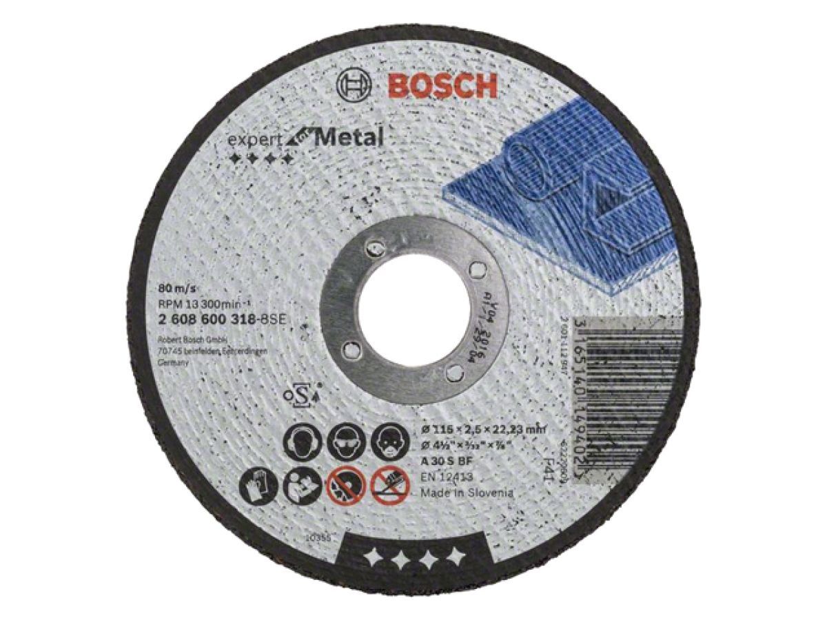 Круг отрезной 115x2.5x22.2 mm для металла Expert BOSCH 2608600318