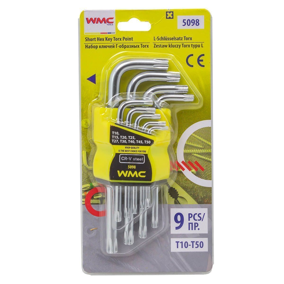 Набор ключей Г-образных Torx 9пр. WMC TOOLS WMC-5098