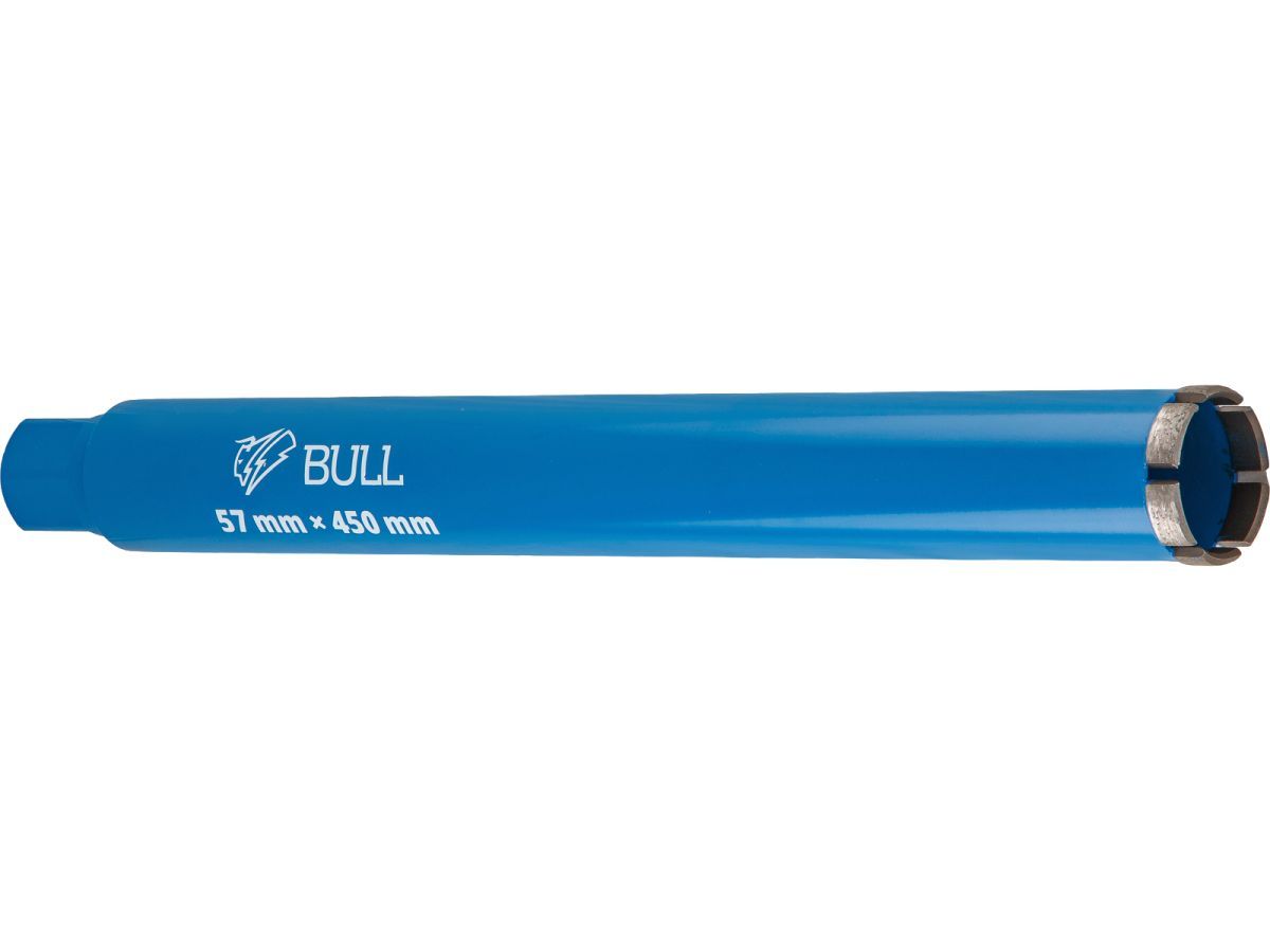 Коронка алмазная d 57мм железобетон L450мм, мокрое сверление BULL 2329241